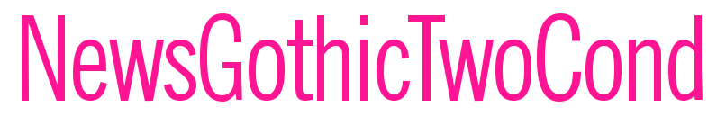NewsGothicTwoCond預覽圖片