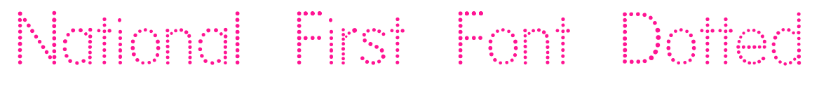 National First Font Dotted預覽圖片