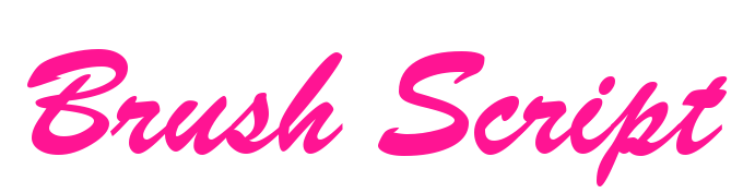 Brush Script預(yù)覽圖片