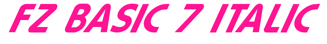 FZ BASIC 7 ITALIC預(yù)覽圖片