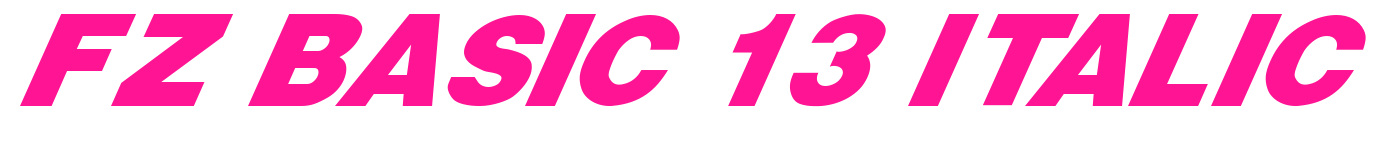 FZ BASIC 13 ITALIC預(yù)覽圖片