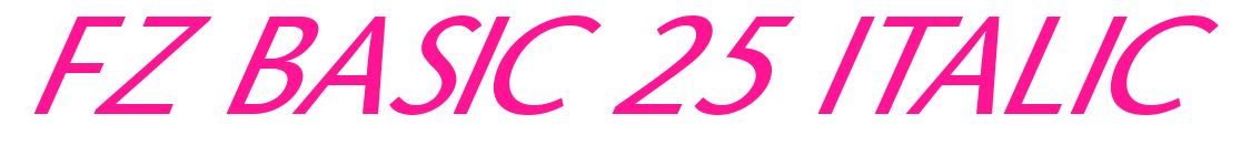 FZ BASIC 25 ITALIC預(yù)覽圖片