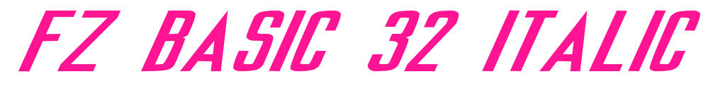 FZ BASIC 32 ITALIC