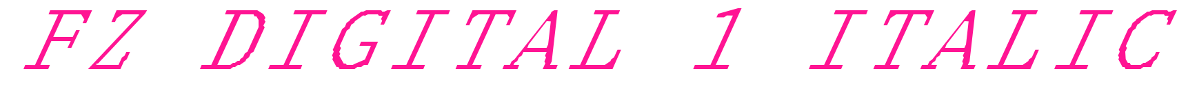 FZ DIGITAL 1 ITALIC預(yù)覽圖片