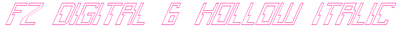 FZ DIGITAL 6 HOLLOW ITALIC預(yù)覽圖片