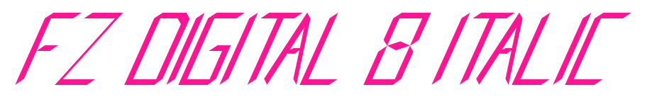 FZ DIGITAL 8 ITALIC預覽圖片