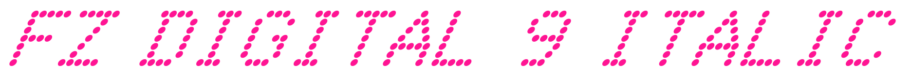 FZ DIGITAL 9 ITALIC預覽圖片