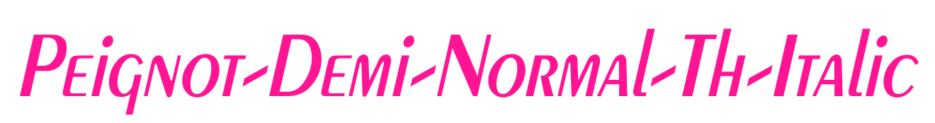 Peignot-Demi-Normal-Th-Italic預覽圖片