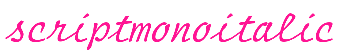 scriptmonoitalic預(yù)覽圖片