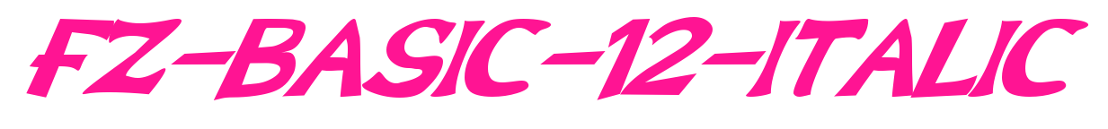 FZ-BASIC-12-ITALIC預(yù)覽圖片