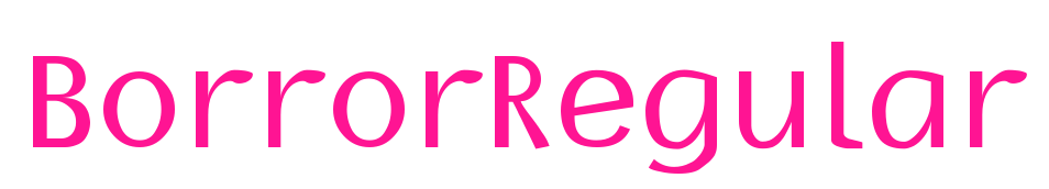 BorrorRegular預覽圖片