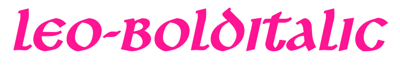 Leo-BoldItalic預覽圖片
