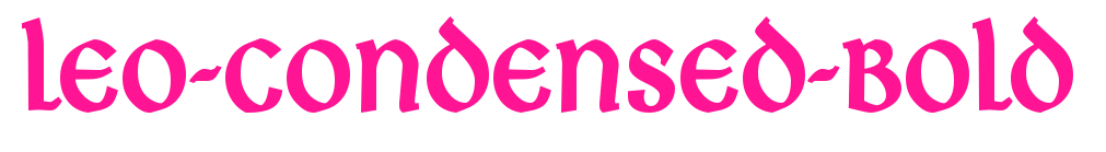 Leo-Condensed-Bold預(yù)覽圖片