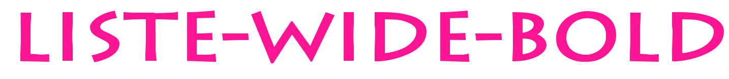 Liste-Wide-Bold預(yù)覽圖片