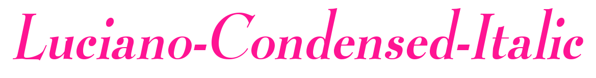 Luciano-Condensed-Italic