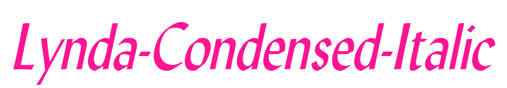 Lynda-Condensed-Italic預(yù)覽圖片