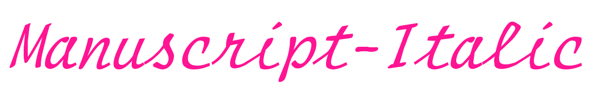 Manuscript-Italic
