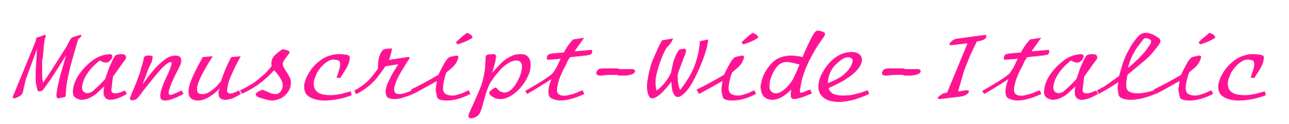 Manuscript-Wide-Italic