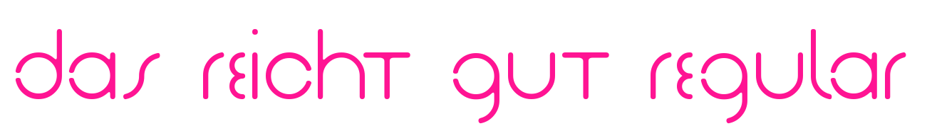 Das Reicht Gut Regular預(yù)覽圖片