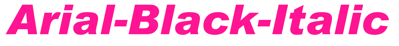 Arial-Black-Italic