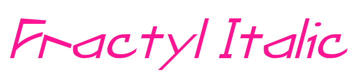 Fractyl Italic預(yù)覽圖片