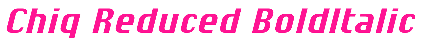 Chiq_Reduced_BoldItalic預(yù)覽圖片