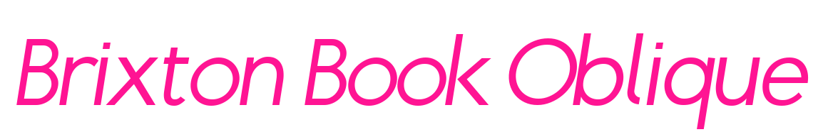 Brixton Book Oblique預(yù)覽圖片