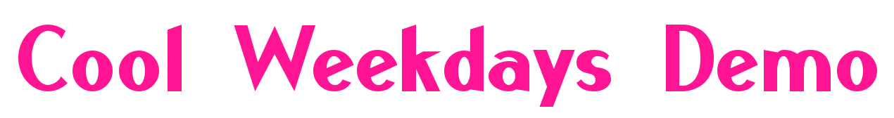 Cool-Weekdays-Demo預(yù)覽圖片