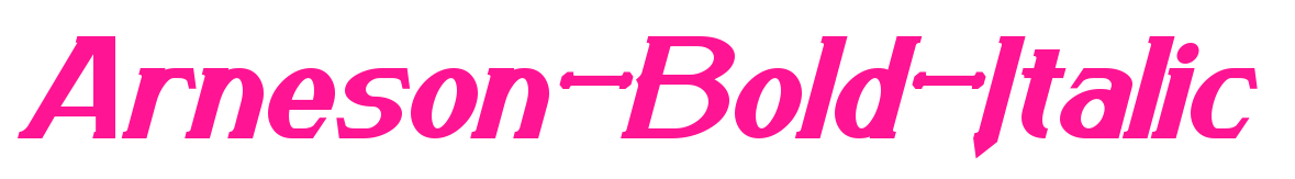 Arneson-Bold-Italic預(yù)覽圖片