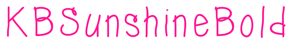 KBSunshineBold預(yù)覽圖片