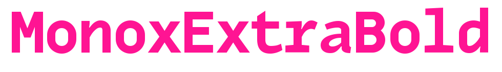 MonoxExtraBold預(yù)覽圖片