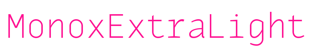 MonoxExtraLight預(yù)覽圖片