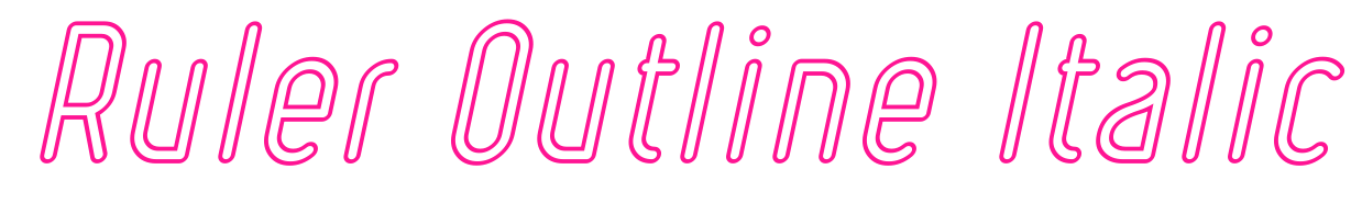 Ruler Outline Italic預(yù)覽圖片