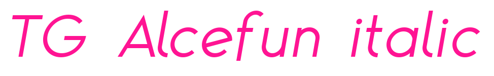 TG Alcefun italic預(yù)覽圖片