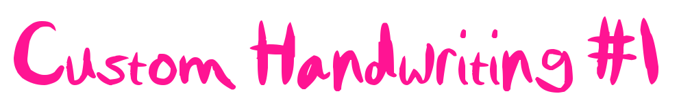 Custom Handwriting #1預(yù)覽圖片