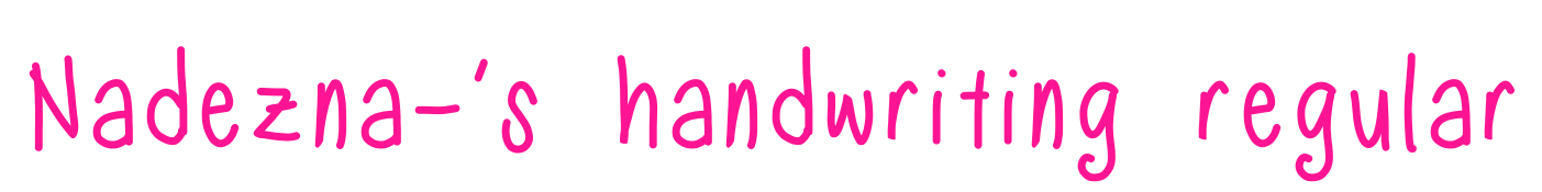 Nadezna-'s handwriting regular預覽圖片