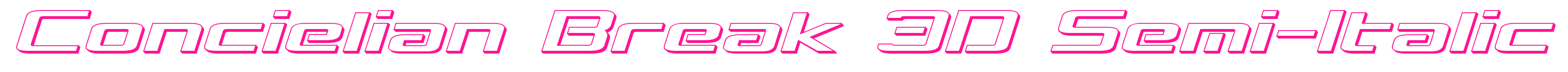 Concielian Break 3D Semi-Italic