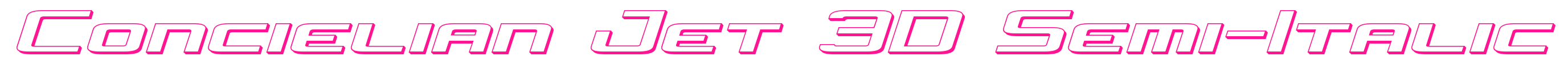 Concielian Jet 3D Semi-Italic預(yù)覽圖片