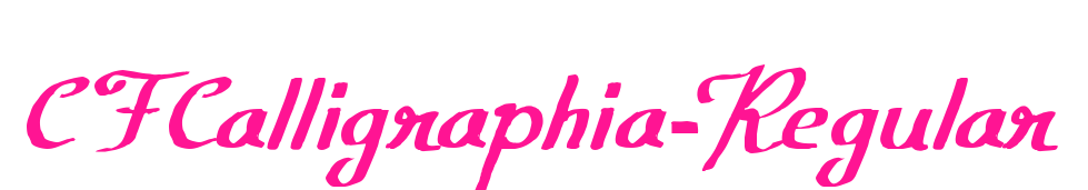 CFCalligraphia-Regular預覽圖片