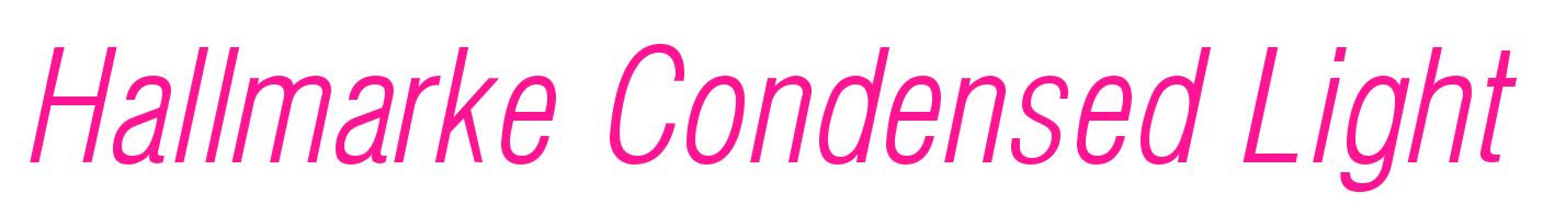 Hallmarke Condensed Light預(yù)覽圖片